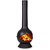 blumfeldt Knight on Fire Chimenea de Patio - Horno de terraza- Fuego Visible- Acero- Inoxidable- Diseño Moderno- Muy…